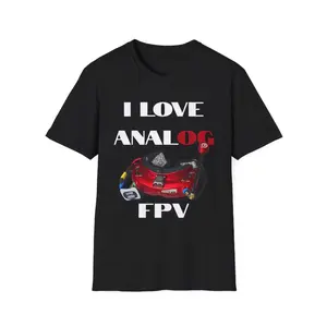 I Love Analog FPV T-Shirt | Drone FPV Goggles Graphic Tee