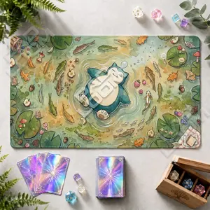 SSnorlaxx Playmat, Watercolor Mouse Pad, TCG Playmat, anime Desk Mat, Gaming Mouse Pad for Fans