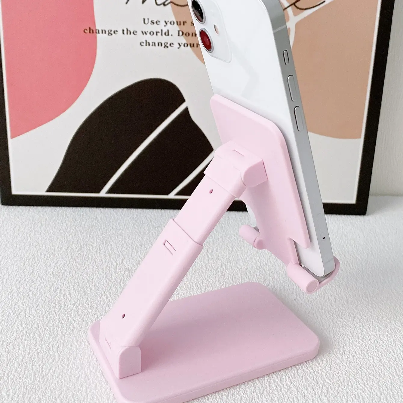 Foldable Phone Holder, Universal Phone Stand, Portable Phone Holder for Desk, Phone Accessories for Home Office, Universal Phone Holder for iPhone & Android, Folding, Universal Smartphone Holder, Mobile Phone Holder