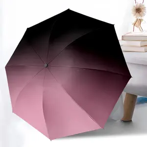 Pink Gradient Printed New Universal Umbrella, Automatic Folding Umbrella, Portable Foldable Design Travel Umbrella, Outdoor Umbrella, Black Friday, Christmas, Birthday Gift D1012
