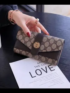 Vintage Fashion Commuter Long Wallet, Multi-Card Slots Card Holder Coin Purse, Suitable for Women Daily Use Gift