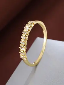 Elegant Rhinestone Decorated Ring, Fashion Accessories for Women & Girls, Trendy All-match & Exquisite Jewelry for Birthday Gift