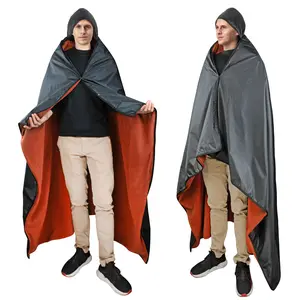 Catalonia Waterproof Blanket for Outdoors, Hooded Blanket Poncho | Windproof, Warm, Wearable, Portable | for Stadium, Picnics, School Sporting Events, Camping, Beach, Outdoor Adventure