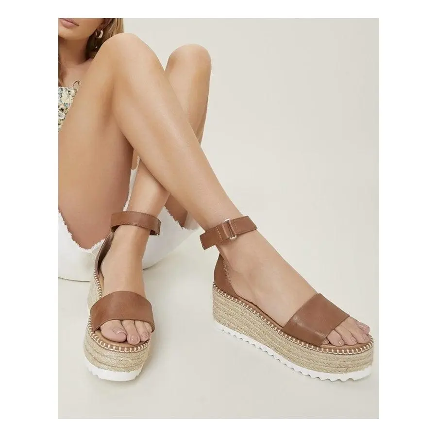 Soda Tucker Espadrille Sandal ~ Tan