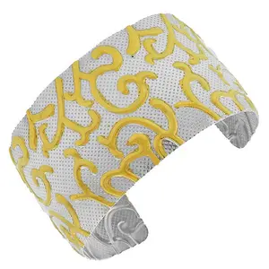 Two-Tone Flower Bangle