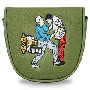 Df3 Putter Golf Club Head Cover, Golf Accessory, Two-Person Fighting Style, Resistant PU Material, Fluffy Lining, Cute Cartoon Design, Compatible with Df3 Model