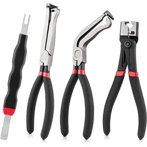 4PCS Electrical Disconnect Pliers Kit Professional Electrical Connector Removal Tool Automotive Electrical Terminal Connector Separator Removal Tool for Cars Sensors Coils Fuel Injectors