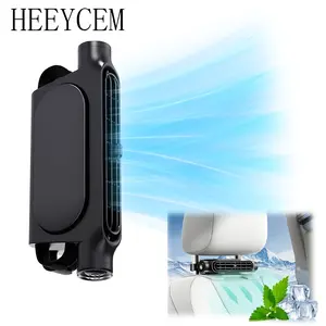 Mini Car Seat Back, Cooling Fan Portable Car Fan, 3 Wind Speeds, Type-C, Cooling Fan Children Baby Silent Headrest Neck Fan Accessories, Suitable for SUV RV Truck Sedan Mini Seat Fan, Adjustable Cooling Fan