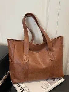 Fashionable Large Capacity Solid Color Tote Bag, Lightweight and Convenient Commuter Backpack, Versatile and Stylish Daily Use Bag, Elegant Commuter Bag