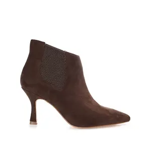 ELITTA CHELSEA BOOTIES IN FAUX SUEDE - Brown