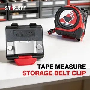 Starjiff Belt Clip Tape Measure Holder, Measuring Tape, Quick Release Anti-Loss Design, Efficient Tool Storage Rack for Electricians, Carpenters, Maintenance Workers, Portable