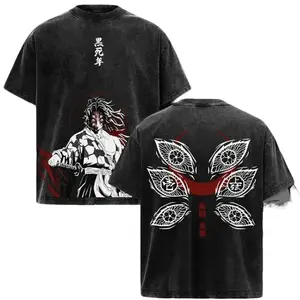 Kokushibo Demon Slayer TShirt, Retro Anime Manga Shirt, Unisex Anime Manga Shirt Womenswear Menswear Top Streetwear Cotton Comfort B