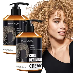 2 bottles of 280ml curly hair, Curling care cream, Curly Hair Products, specially formulated for wavy and curly hair types, can enhance the luster and fluffiness of hair. It contains castor oil and shea butter, and soothes frizz, moisturizes hair