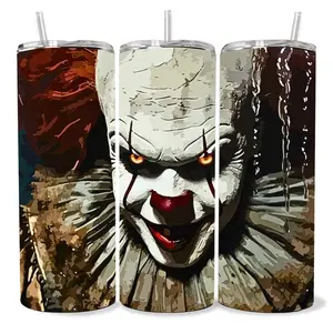 Pennywise 20 oz Tumbler - BPA Free, stainless steel, Leak proof, durable, with clear lid
