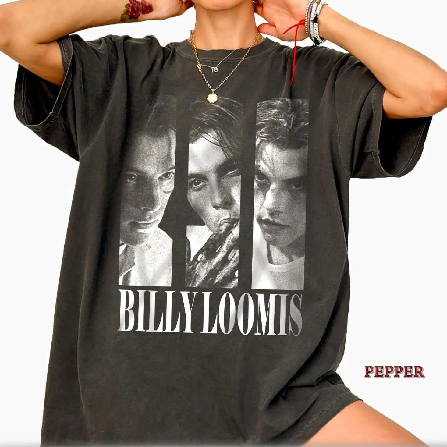 Potrait BILLY Loomis Graphic Shirt, SCREAM Billy Loomis Shirt, Horror Movie Cast Tee, SCREAM Graphic Tee