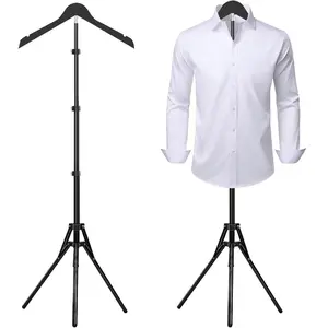 Adjustable Shirt Display Stand 32-63 Inch, Foldable Clothing Display Stand for Retail Vendors, T Shirt Mannequin Torso, Steamer Rack Stand for Dress Clothes Garment