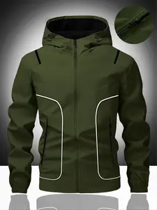 Men's Windproof Military Combat Jacket, Tactical Design, Durable Outdoor Gear, Ideal for Hiking, Camping, Casual Wear