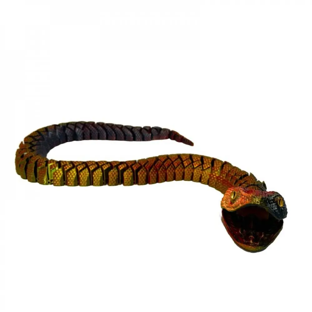 MDR Trading Inc. SC-105.70.852 3D Printed Golden Black Bush Viper Figurine