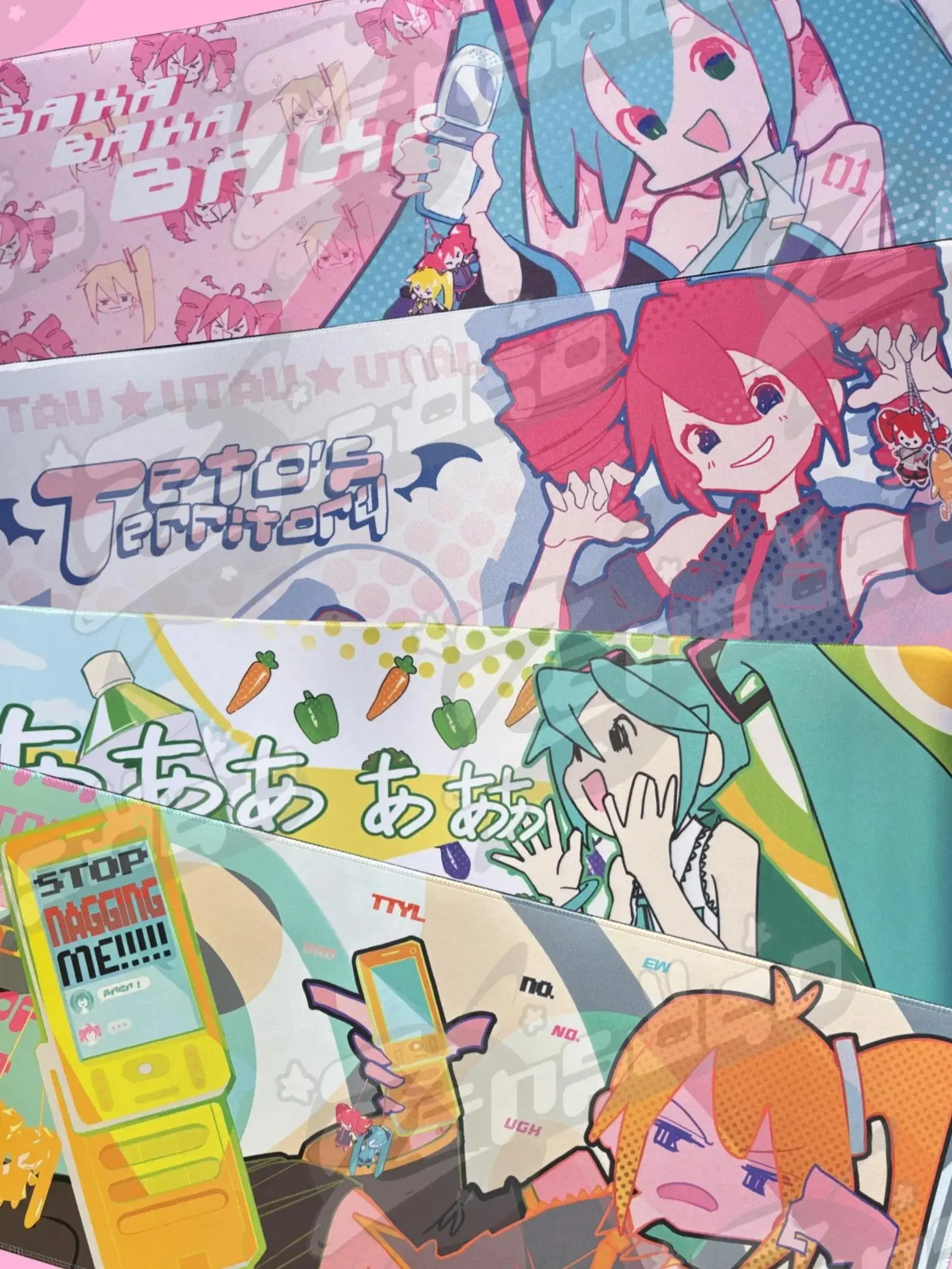 [4 Designs] Hatsune Miku / Kasane Teto Deskmat, Anime Cutecore, Mouse Pad, Kawaii Desk Mat, Desk Pad