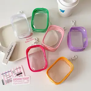 Transparent PVC Storage Bag for Toys, Earphones, Data Cables, Keychain Holder, Portable Mini Zipper Pouch, Travel Accessories, Headphone Storage