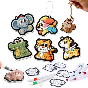 2D to 3D Magic DIY Pulp Cotton Painting Kit, Custom Keychains and Decorations for Kids, Bring Art Fun to Life!