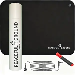 Grounding Mat for Feet with Travel Case, 16"x24" Earthing Pad for Pain Relief, Energy, Sleep, and Wellness. Indoor Grounding Pad for Home, Office, or Work