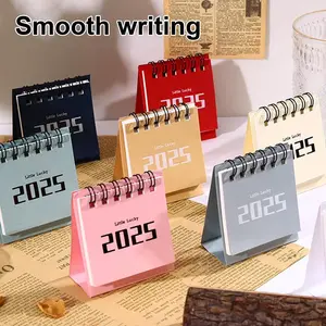 2025 Mini Simple Small Desk Calendar Pocket Portable - Noble Blue