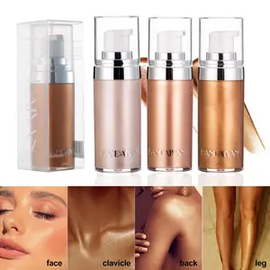 Liquid Bronzer Drops: Face & Body Contour Highlight  for Beach,Party, Summer,, Long-Lasting Radiant Glow,Highlighter Makeup Cosmetic