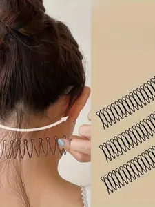 3pcs Solid Color Wavy Hair Pins Bangs Holders Bobby Hair Pins Broken Hair Finishing Clips Hair Styling Tools for Women and Girls Curly Wavy Clip