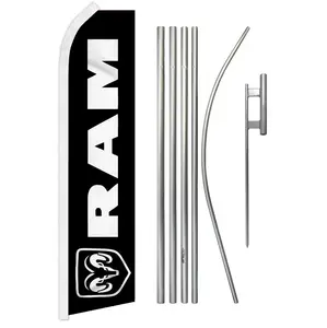 Super Aluminium Wind-Resistant Steel Flag and Pole Kit with Free Unique-Print Flying Polyester Banner for Home, Outdoor Decor Displays
