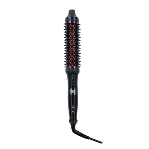 FoxyBae Hottie Hot XL 1.5” Long Barrel Infrared Heated Round Brush | Blowout Styling Brush | Tourmaline Ceramic | Smooth, Volumize & Shine | Digital Temp Control