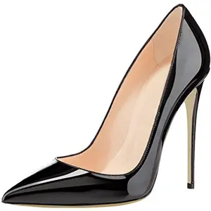Women's Sexy Pointed Toe High Heels,4.72 inch/12cm Patent Leather Pumps,Wedding Dress Shoes,Cute Evening Stilettos