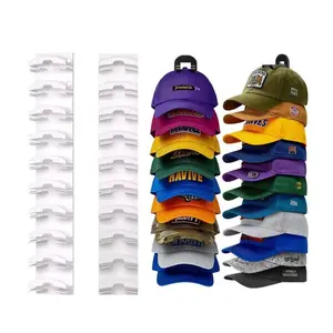 Hat Organizer for Baseball Caps 2Pack Wall Mount Hat Rack Holds up to 20 Hats Multilayer Display for Door Closet Cap Storage
