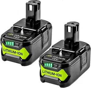 2 Pack 8000MAh Replacement Ryobi 18V Batteries with Indicator Light for Li-Ion MAX P102 P103 P104 P105 P107 P109 P108 P122 Series Power Tools