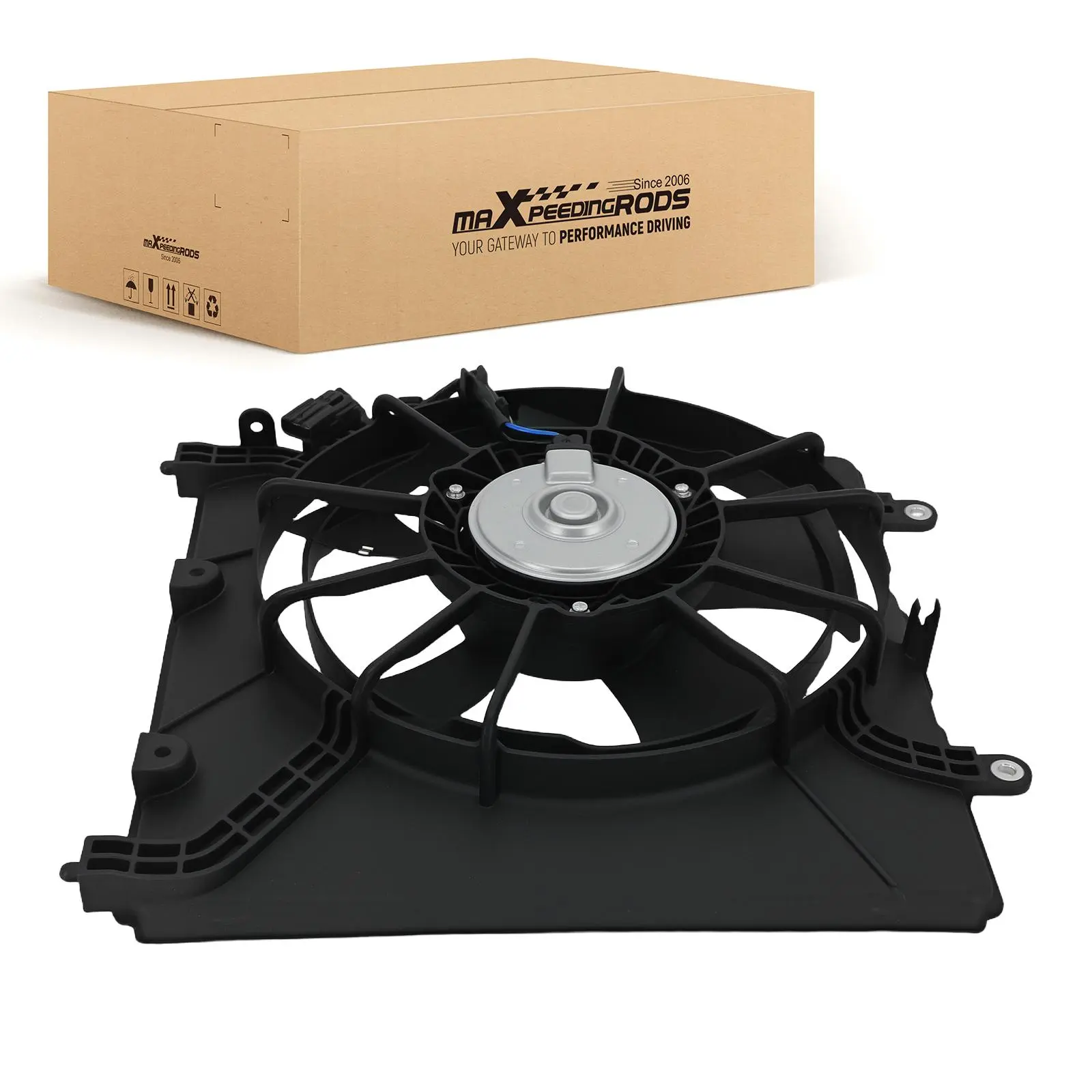 maXpeedingrods Left-Side Engine Cooling Fan Assembly, 240W Power Heat Dissipation Part Compatible for Honda 1.5L (2015-2020), OE Number 190155r1003 621374