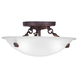 Bronze Bowl Semi-Flush Mount - Style: 7257412