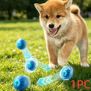 1PC Pet Gravity Jumping/Bouncing Ball, Pet Toy Bite resistant Ball, Pet Gravity Intelligent Rolling Ball, Automatic Dog Teasing Tool Walking Ball, Cat Self Relaxation, Pet Electric Toy，Self-Entertainment Stress Relief Pet Toy Dog Toy