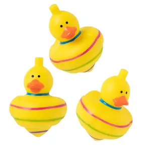 Rubber Duck Spin Tops - 12 Pc.