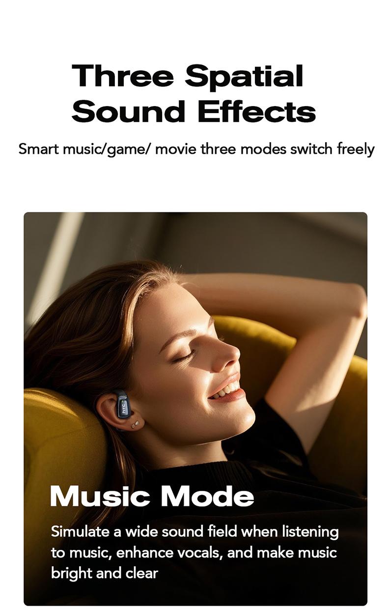 HTC NE25 Translation Earbuds, Real-time Translation, Open Wireless Bluetooth Headphones, Supports 134 Languages ​​with App, Vibrant Color Touchscreen, OWS Technology, Integrated Microphone, High-Quality Sound, Compatible with iOS and Android