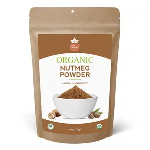 SPICY ORGANIC Ceylon Organic Nutmeg Powder (4 oz Pack) – Certified USDA Organic - Fresh Ground Nutmeg Spice for Baking, Cooking, Spices and Seasoning Flavor Vegetable Veg