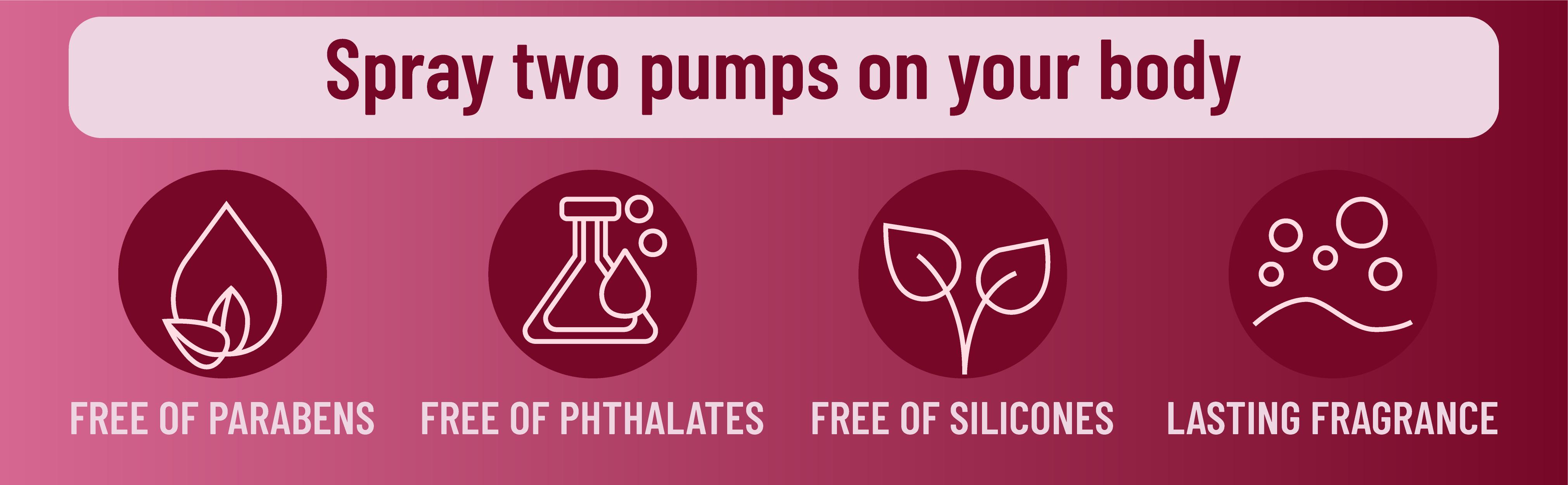 Women's 4D rose body spray, free of p-hydroxybenzoate and phthalate, light non stick daily perfume, skin friendly romantic female fragrance, 3.3 liquid ounces (about 100 ml)