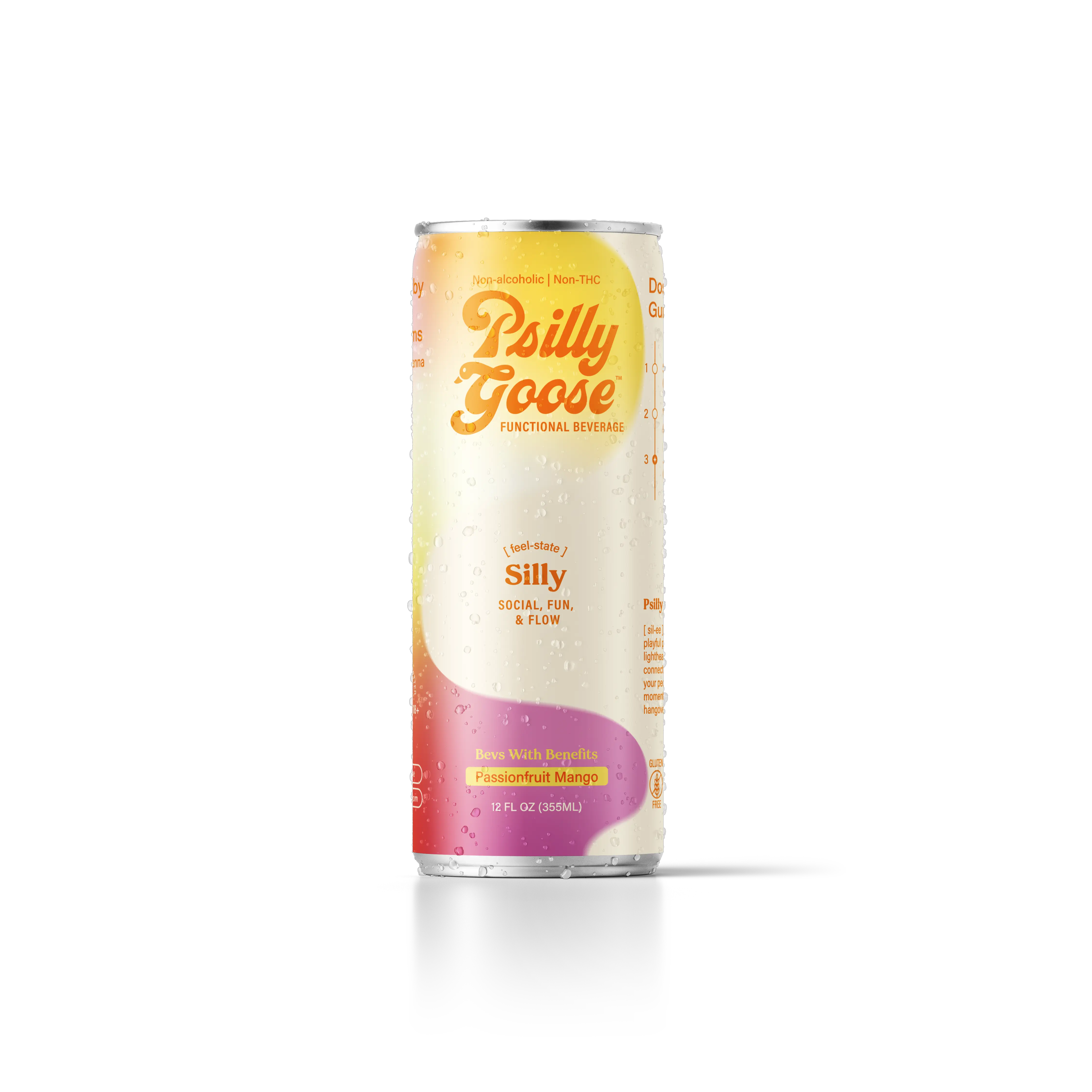 Psilly Goose Single Can – Infused, Non Alc Drink - Passionfruit Mango (Silly)