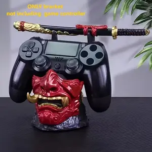 1pc Unique Demon Face Warrior Sword Smiling Warrior Sword Controller Stand - Durable Resin, Compatible with PS5/4 and More Models, Ideal Gift for Gamers, Enhances Home Office Decor, Perfect Choice for Valentine's Day