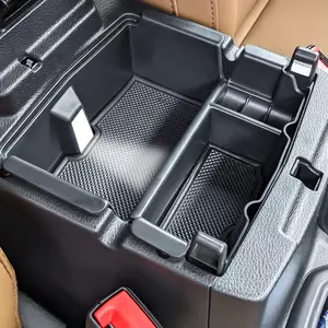 Center Console Organizer Compatible with   JL and JLU 2018-2023 2024 2025 Accessories, Gladiator JT  2020 2021 2022-2025 Insert Tray Armrest Storage Box (Not for JK/JKU),Black