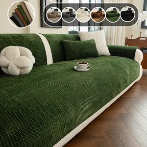 Modern Contemporary Chenille Sofa Cushion, Pet-Friendly Non-Slip Protective Cover, Washable Sofa Slipcover, Sofa Couch Protector, All-Season Furniture Protector for Living Room Bedroom Office