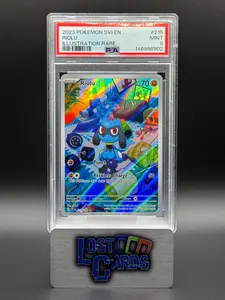 Pokemon TCG Riolu | Scarlet & Violet Base Set 215/198 | PSA Graded MINT 9