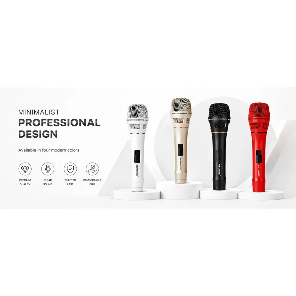 NILUNWEI YS36D Handheld Cardioid XLR Dynamic Vocal Microphone - for Singing, Podcasting, Studio Recording,Live Performance, Podcast & Broadcast