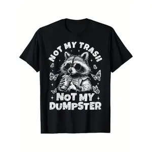 not my trash not my funny raccoon t shirt black