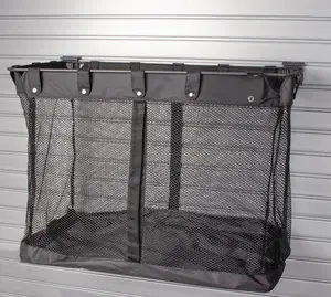 HandiWall Large Mesh Storage Basket | Heavy-Duty Steel Slatwall Sports Organizer (33 3/4" W)