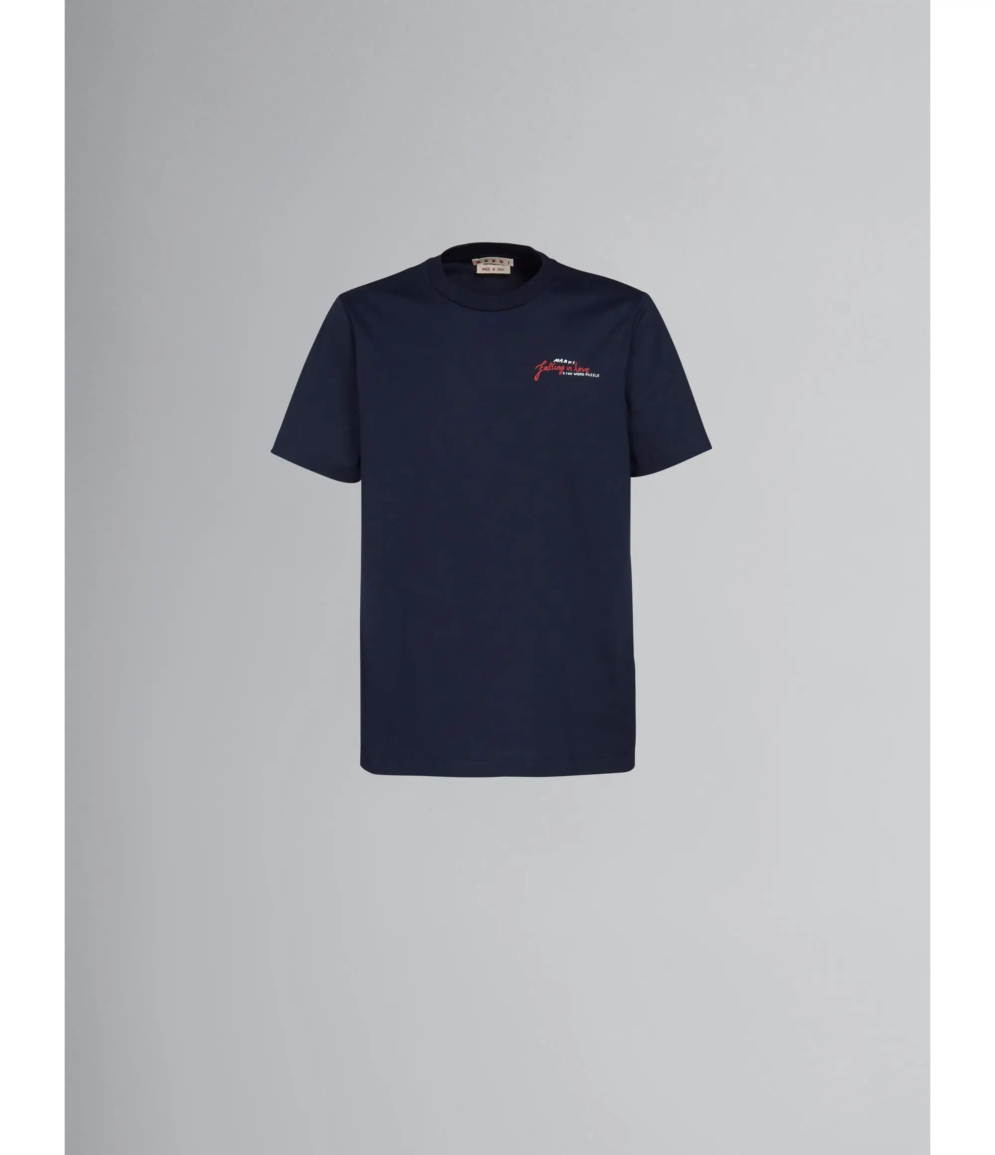 MARNI Crossword Heart Organic Cotton Jersey S/S T-shirt Mens Apparel